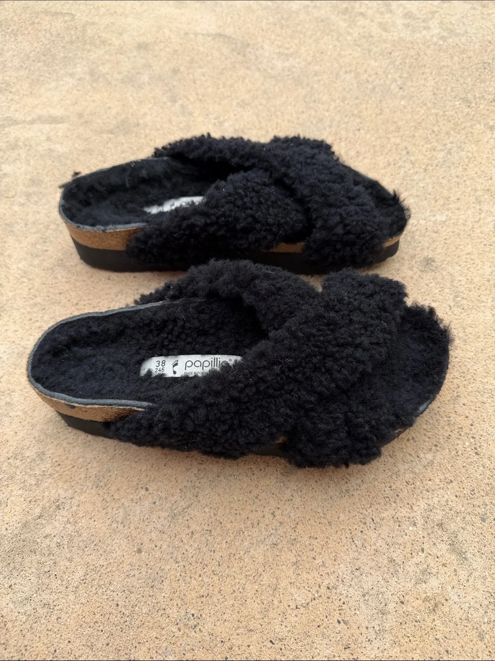 Birkenstock Papillio Women's Shearling Slide Sandals Size 8